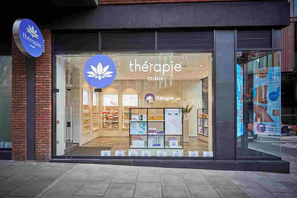 Thérapie Clinic Marylebone shopfront and glass entrance