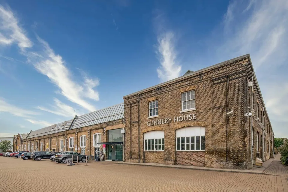 Brick Gunnery House building in the Gunnery Works complex, shown by NABA Studios for its location.