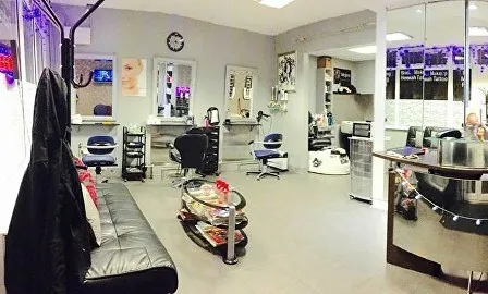 Mirrors, styling chairs and waiting seats inside Desire Hair and Beauty
