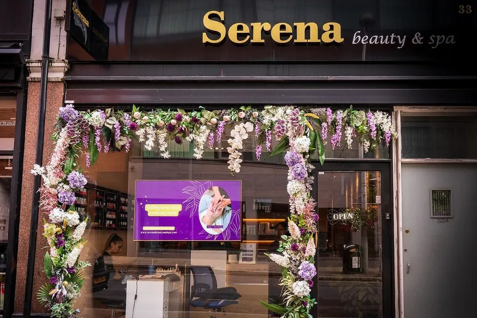 Serena Beauty and Spa frontage at number 33 Bond Street