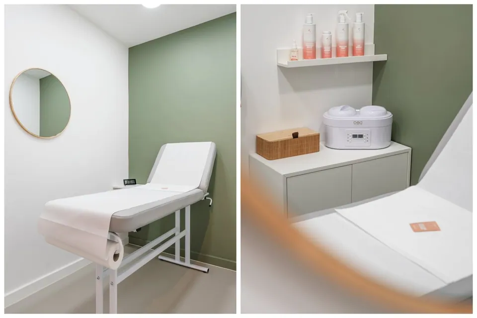 Two views of the Marble Arch treatment room and sugaring equipment